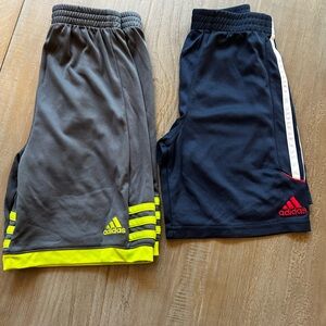Two adidas boy shorts